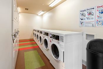 Laundry center washing machines